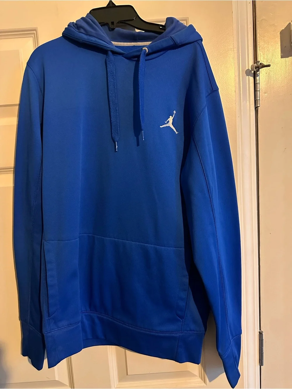 Jordan Royal Blue Pullover Hoodie with White Jumpman